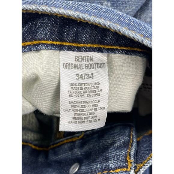 Aeropostale Benton Original Bootcut Jeans Mens 34x34 Distressed Med Wash Denim - Picture 10 of 10